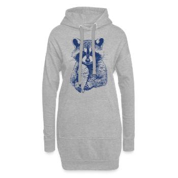 Raton laveur à la crème glacée - Sweat-shirt à capuche long Femme - gris chiné - Devant