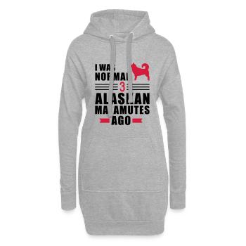 Alaskan Malamute - Hoodie-Kleid - Grau meliert - Vorne