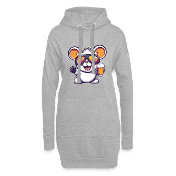 Bière après-ski Mouse - Sweat-shirt à capuche long Femme - gris chiné - Devant