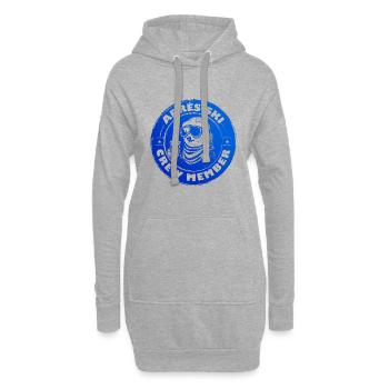 Faultier Apres Ski Team Spruch - Hoodie-Kleid - Grau meliert - Vorne