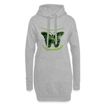 ackerschachtelhalm schmetterling - Hoodie-Kleid - Grau meliert - Vorne