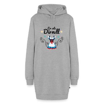 Dirndl Ersatz - Hoodie-Kleid - Grau meliert - Vorne