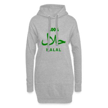 Halal - Hoodie-Kleid - Grau meliert - Vorne