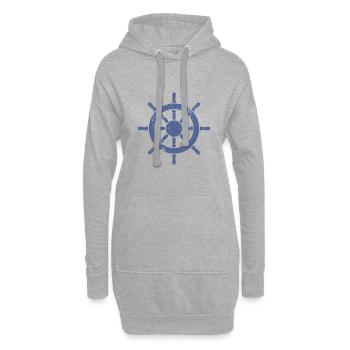 Volant - Sweat-shirt à capuche long Femme - gris chiné - Devant