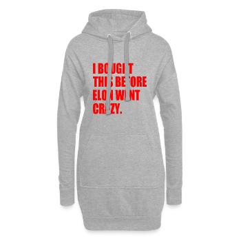 i bought this before elon went crazy - Sweat-shirt à capuche long Femme - gris chiné - Devant