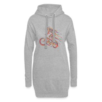 BMX Colorful Paint Graphic Biker Freestyle Racing - Sweat-shirt à capuche long Femme - gris chiné - Devant