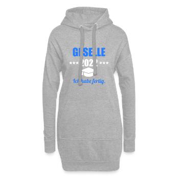 Gesellenbrief Abschluss Geselle 2022 - Hoodie-Kleid - Grau meliert - Vorne