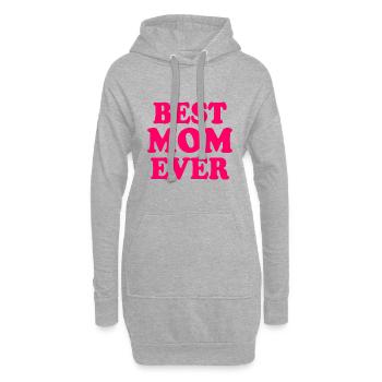 Best mom ever - Hoodie-Kleid - Grau meliert - Vorne