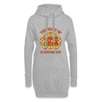 Geburtsjahr 1972 Vintage Retro, Geburt, Geburtstag - Hoodie-Kleid - Grau meliert - Vorne