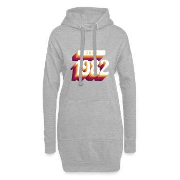 Juli 1982 - 40. Geburtstag Geschenk. Awesome. - Hoodie-Kleid - Grau meliert - Vorne