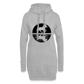 Icelandic Horse: Islandpferd Pferd Pony Merch - Hoodie-Kleid - Grau meliert - Vorne