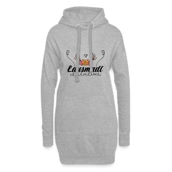Lausmadl | Trachten Mode Dirndl - Hoodie-Kleid - Grau meliert - Vorne