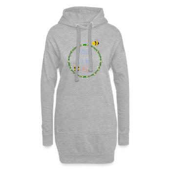 Fier de m’abeiller - Sweat-shirt à capuche long Femme - gris chiné - Devant