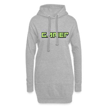 Gamer - Hoodie-Kleid - Grau meliert - Vorne