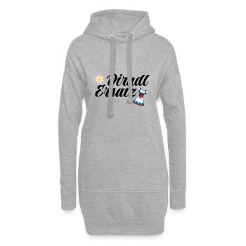 Dirndl Ersatz - Hoodie-Kleid - Grau meliert - Vorne