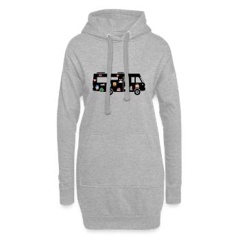 Intégral avec Stickers - Sweat-shirt à capuche long Femme - gris chiné - Devant