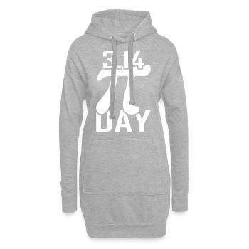 Pi Mathe Pi Tag - Hoodie-Kleid - Grau meliert - Vorne