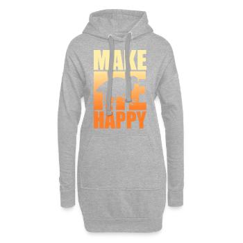 Wachtel Glück - Hoodie-Kleid - Grau meliert - Vorne