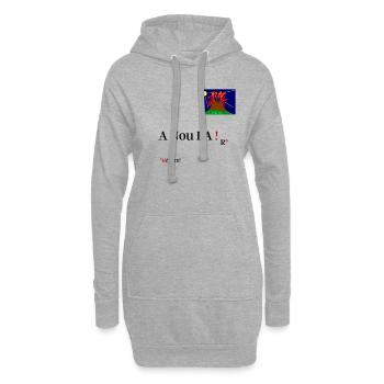A Nou LA ! Réyoné - Sweat-shirt à capuche long Femme - gris chiné - Devant