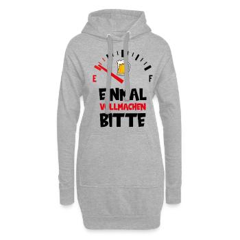 BIER SAUFEN VATERTAG MÄNNERTAG MALLE MALLORCA - Hoodie-Kleid - Grau meliert - Vorne