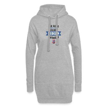 Ich habe kein Leben ich bin Medizin Student - Hoodie-Kleid - Grau meliert - Vorne