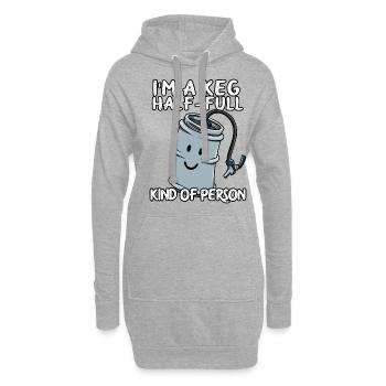 Fête de la bière amusante - Sweat-shirt à capuche long Femme - gris chiné - Devant