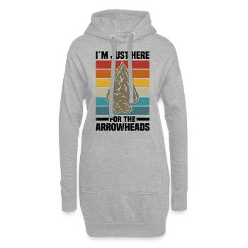 Arrowhead Hunting | Cadeaux de collection Arrowheads - Sweat-shirt à capuche long Femme - gris chiné - Devant