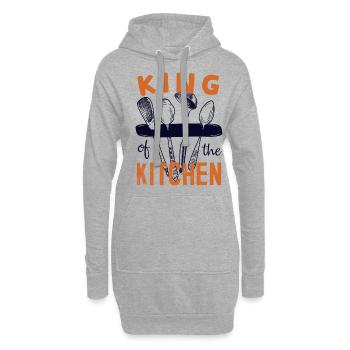 Chef Chef Chef Cuisine Drôle de dicton - Sweat-shirt à capuche long Femme - gris chiné - Devant