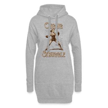 Lutte continue - Sweat-shirt à capuche long Femme - gris chiné - Devant