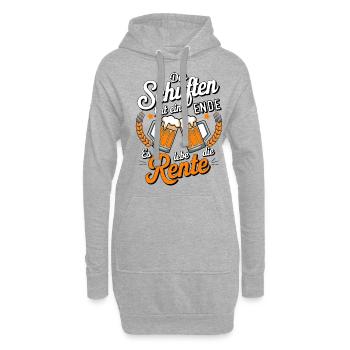 Das Schuften Hat Ein Ende Es Lebe Die Rente - Hoodie-Kleid - Grau meliert - Vorne