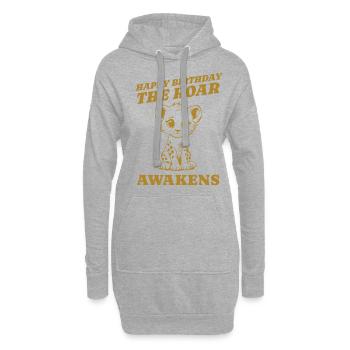 the roar awakens Geschenk Geburtstag - Hoodie-Kleid - Grau meliert - Vorne