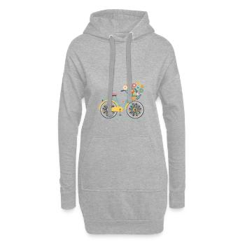 Sweet Adventure Flower Wheel Tour 4 - Sweat-shirt à capuche long Femme - gris chiné - Devant