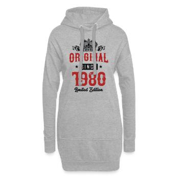 1980 Édition limitée - Sweat-shirt à capuche long Femme - gris chiné - Devant