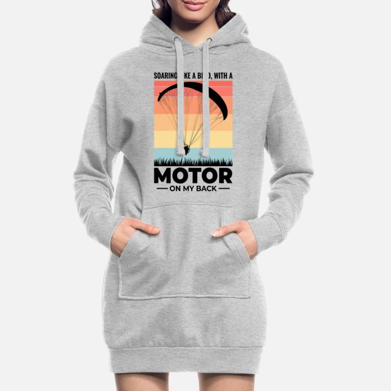 Paramotor Pilot Paramotoring Powered Paraglider Hoodie Dress