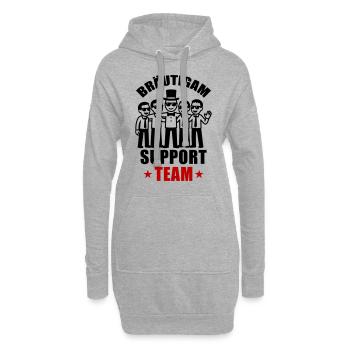 Bräutigam Support Team Hochzeit - Hoodie-Kleid - Grau meliert - Vorne