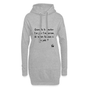 Quand tu te mouches, ... Les Visiteurs - Culte ! - Sweat-shirt à capuche long Femme - gris chiné - Devant