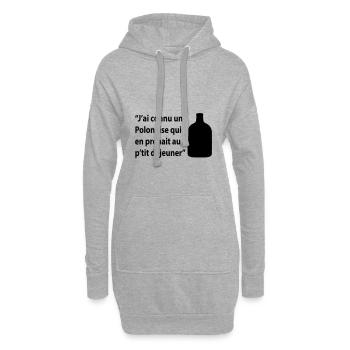 tonton flingueur - Sweat-shirt à capuche long Femme - gris chiné - Devant