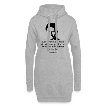 Kafka: Le principe sur lequel je décide - Sweat-shirt à capuche long Femme - gris chiné - Devant