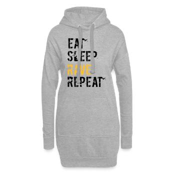 Rave et répète - Sweat-shirt à capuche long Femme - gris chiné - Devant