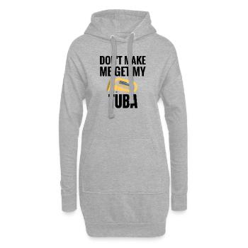 Tuba Geschenk | Tubaspieler Blaskapelle Tubist - Hoodie-Kleid - Grau meliert - Vorne