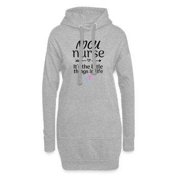 NICU Krankenschwester Geschenke | NICU Studentin - Hoodie-Kleid - Grau meliert - Vorne