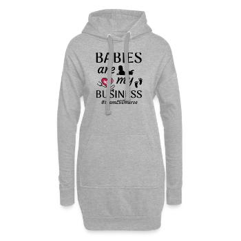 Kinderkrankenschwester | Kinderkrankenpflegerin - Hoodie-Kleid - Grau meliert - Vorne