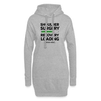 Schulter-OP Schulterarthroskopie Genesungsgeschenk - Hoodie-Kleid - Grau meliert - Vorne