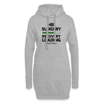 Chirurgie de la hanche Cadeau de rétablissement Hanches artificielles - Sweat-shirt à capuche long Femme - gris chiné - Devant
