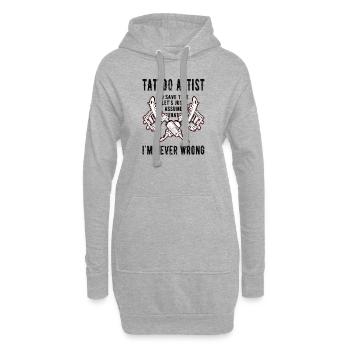 Tätowierer Tattoo Artist Tätowiert Tätowierung - Hoodie-Kleid - Grau meliert - Vorne