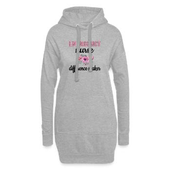Infirmière aux urgences Infirmière aux urgences - Sweat-shirt à capuche long Femme - gris chiné - Devant