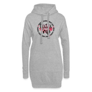 Besties Trip BFF Beste Freundinnen Urlaub - Hoodie-Kleid - Grau meliert - Vorne