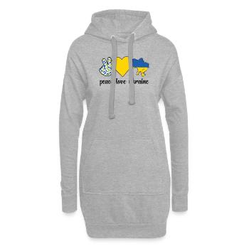 Ukrainiens Ukraine Drapeau Racines ukrainiennes - Sweat-shirt à capuche long Femme - gris chiné - Devant