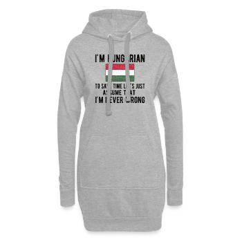 Stolzer Ungar Ungarn Herkunft Ungarische Flagge - Hoodie-Kleid - Grau meliert - Vorne