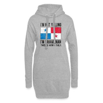 Panama Panama Origine Drapeau panaméen - Sweat-shirt à capuche long Femme - gris chiné - Devant
